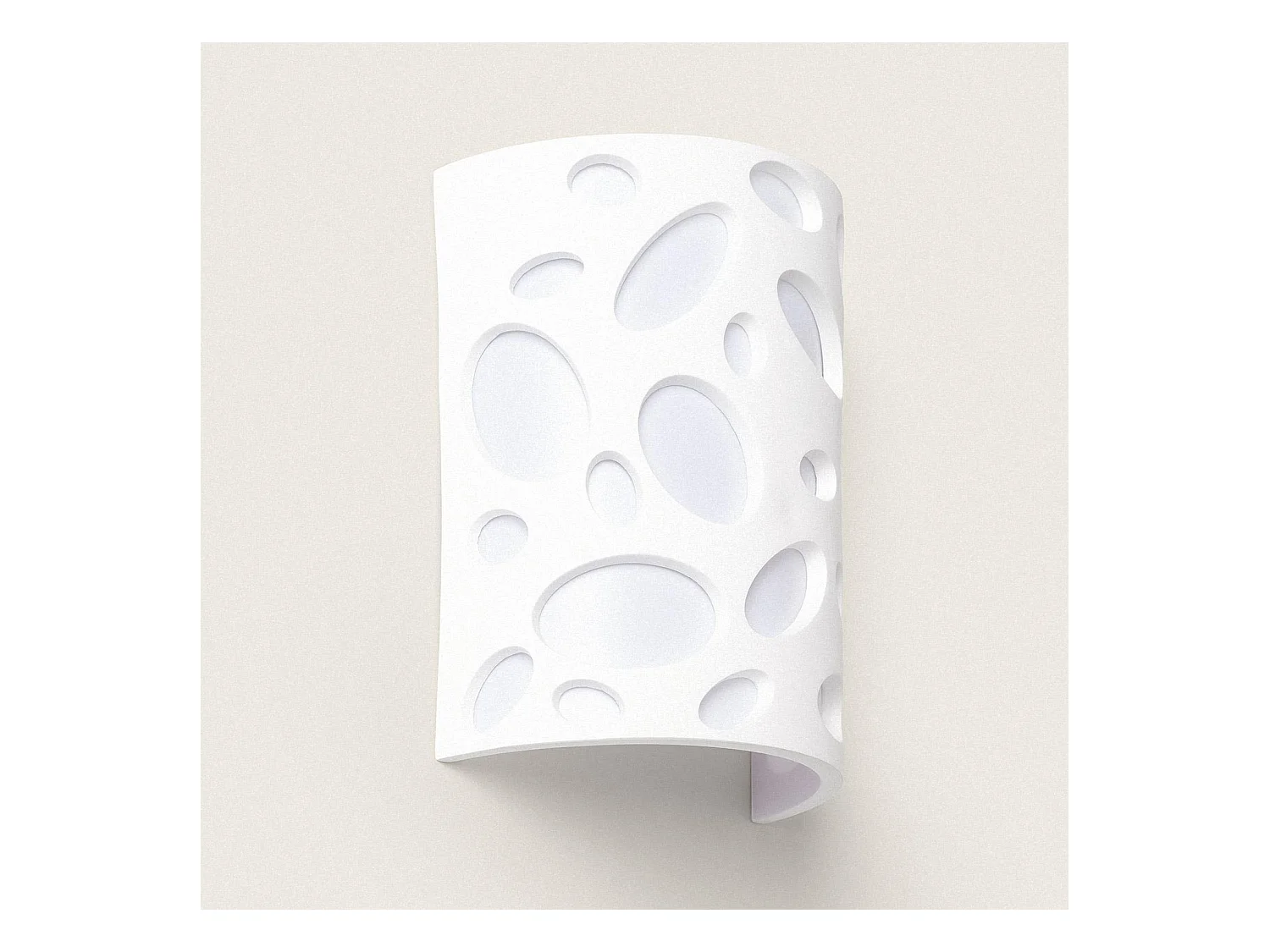 Applique Murale Plâtre Yeso Hole Blanc