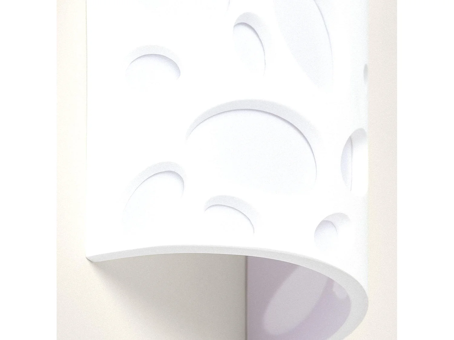 Applique Murale Plâtre Yeso Hole Blanc