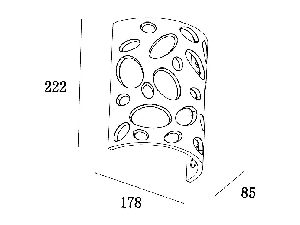 Applique Murale Plâtre Yeso Hole Blanc