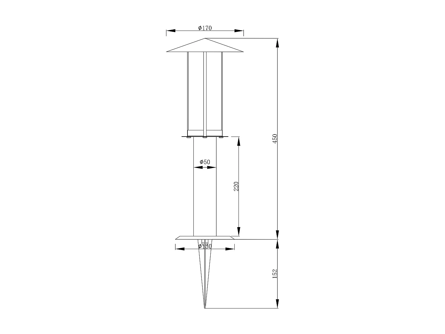 Lampioncino Acciaio Inox Jojhe EasyFit 12V Nero