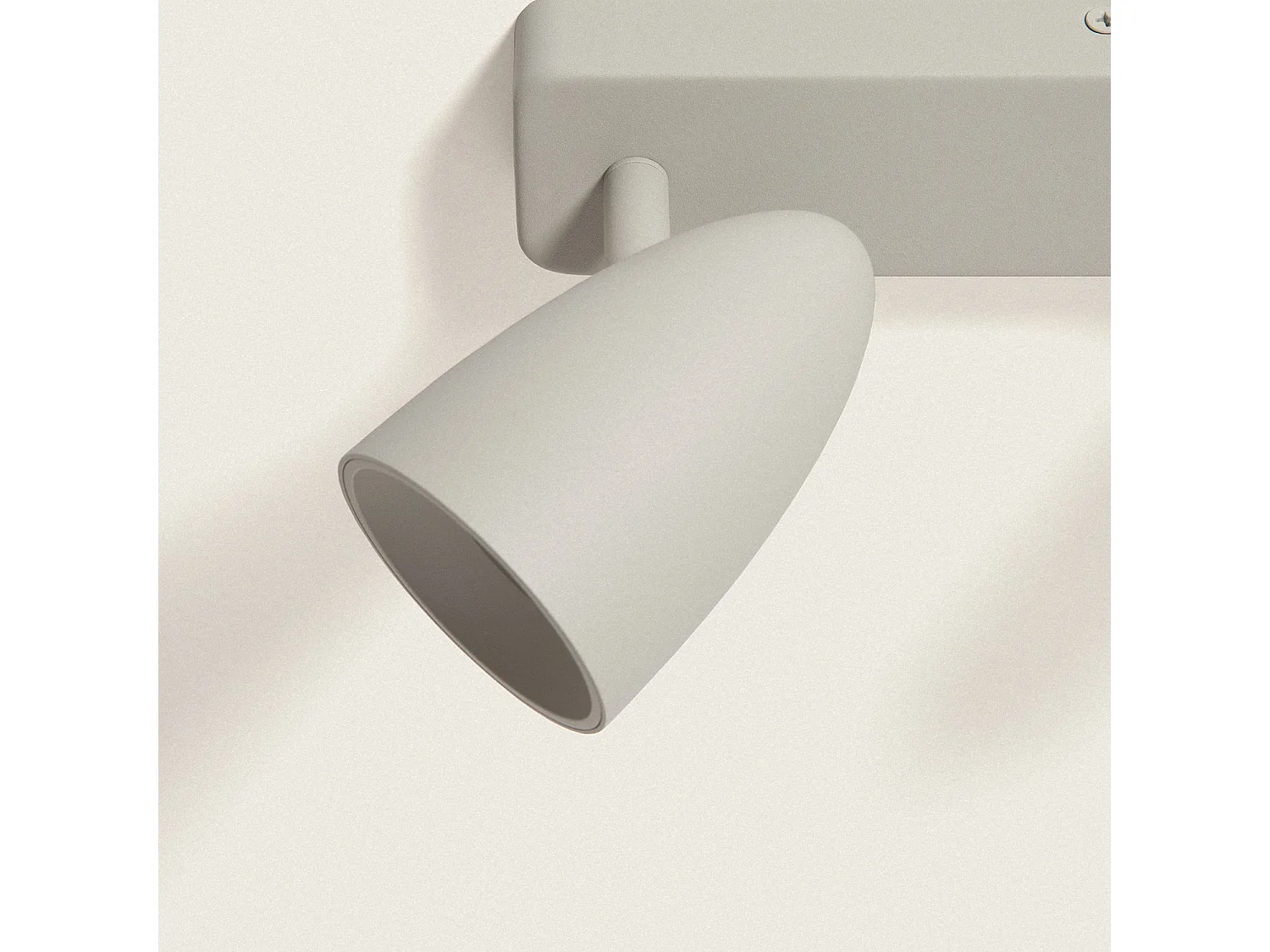 Plafonnier Aluminium Rectangulaire Adrien 2 Spots Gris Pierre