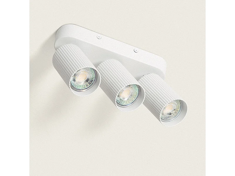 Applique da Soffitto Alluminio Aritz 3 Faretti Bianco