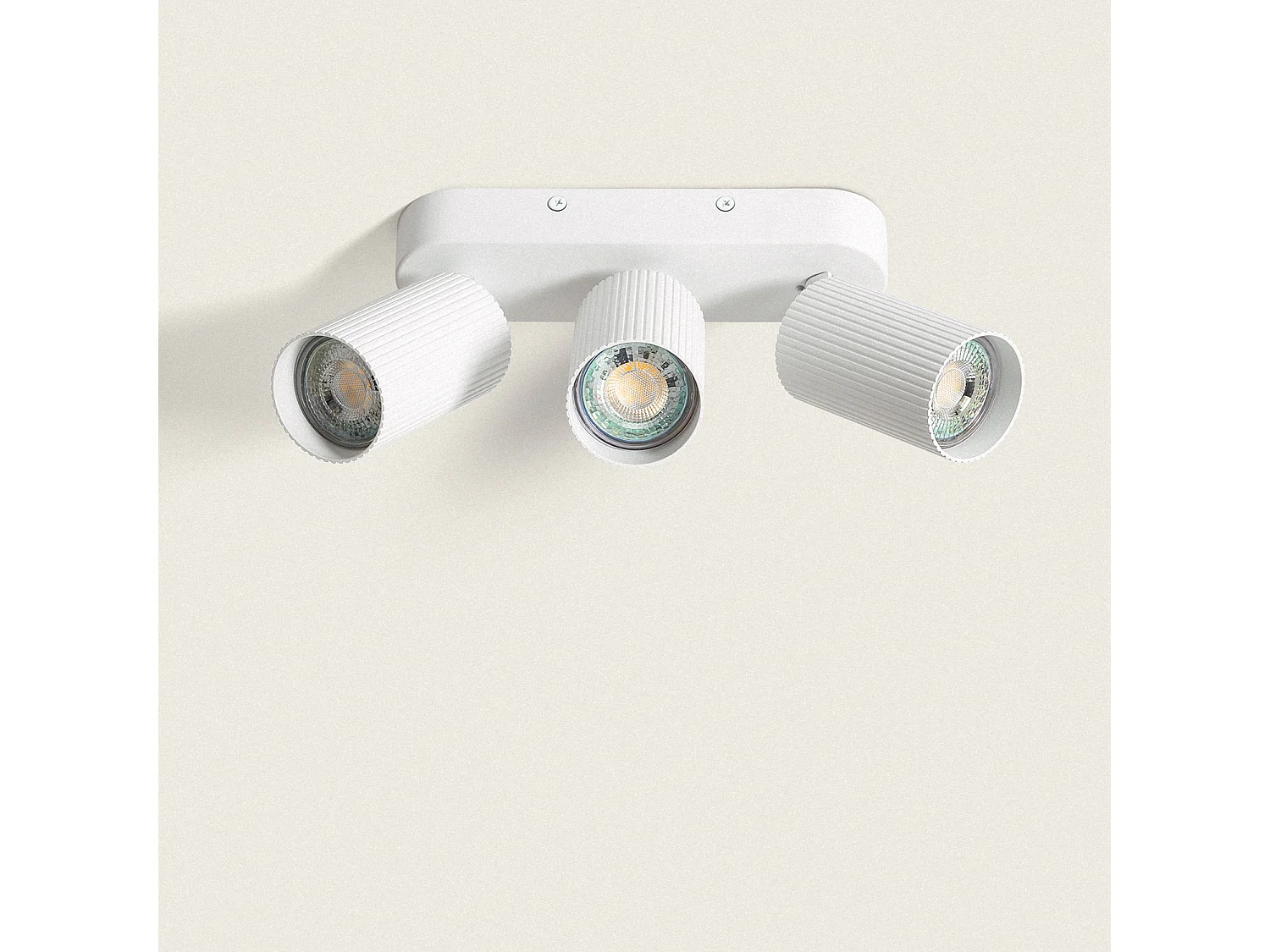 Plafonnier Aluminium Aritz 3 Spots Blanc