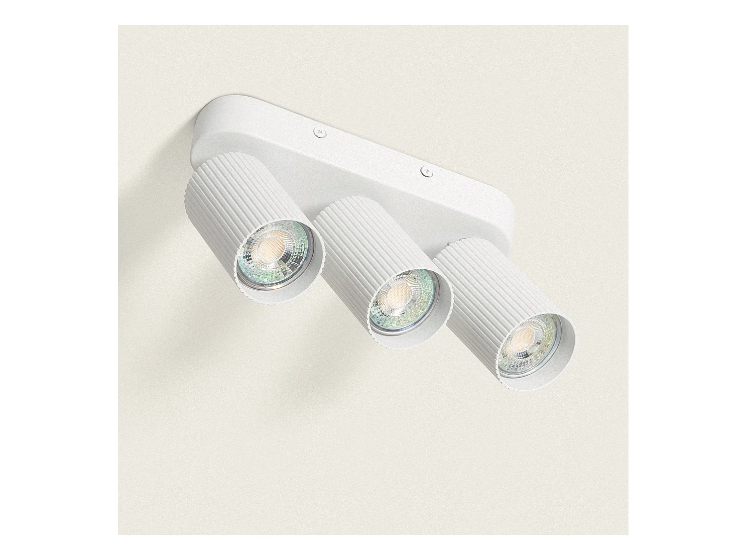 Plafonnier Aluminium Aritz 3 Spots Blanc