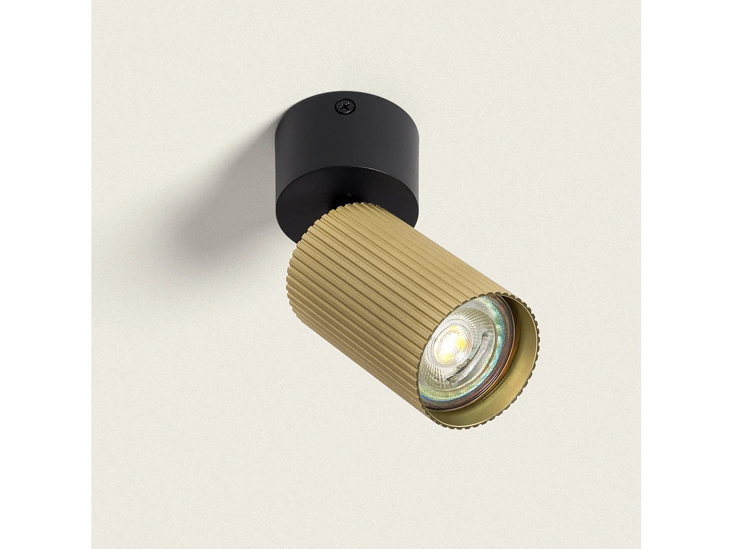 Plafonnier Aluminium Aritz 1 Spot Doré