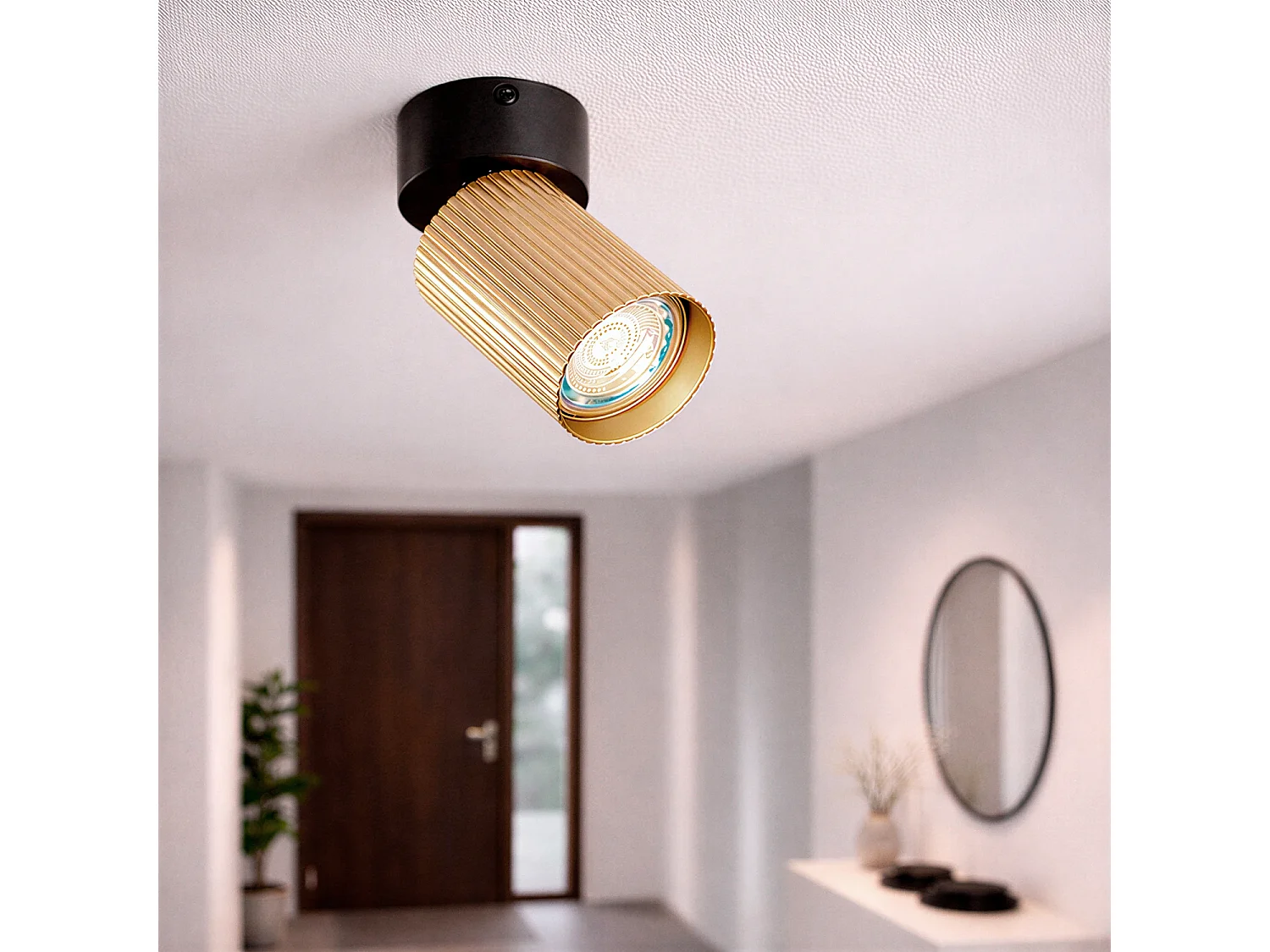 Applique da Soffitto Alluminio Aritz 1 Faretto Oro