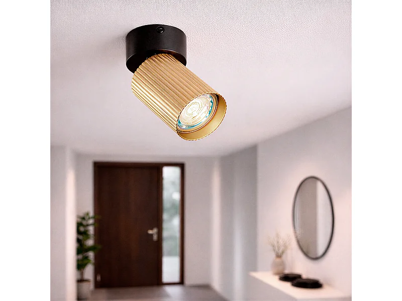 Plafonnier Aluminium Aritz 1 Spot Doré