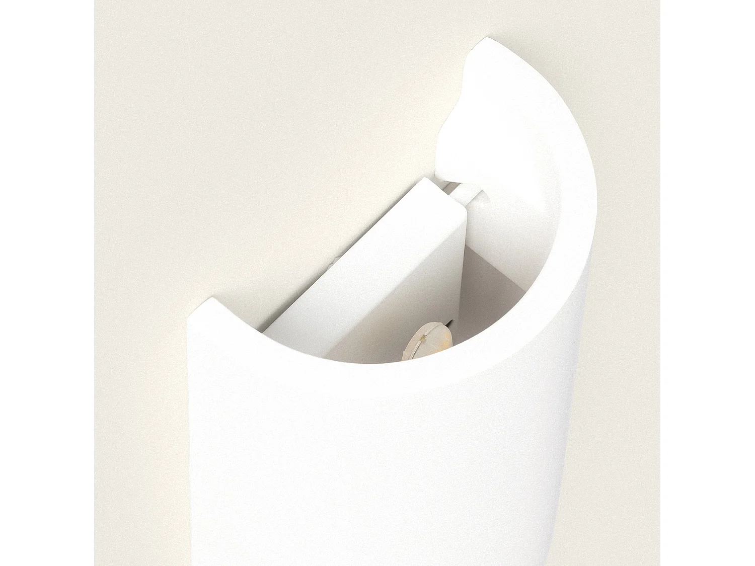 Applique Murale Plâtre Dupmy Round Blanc