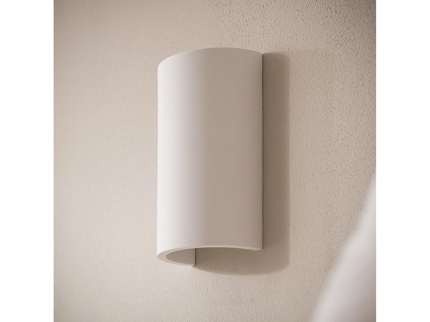 Applique Murale Plâtre Dupmy Round Blanc