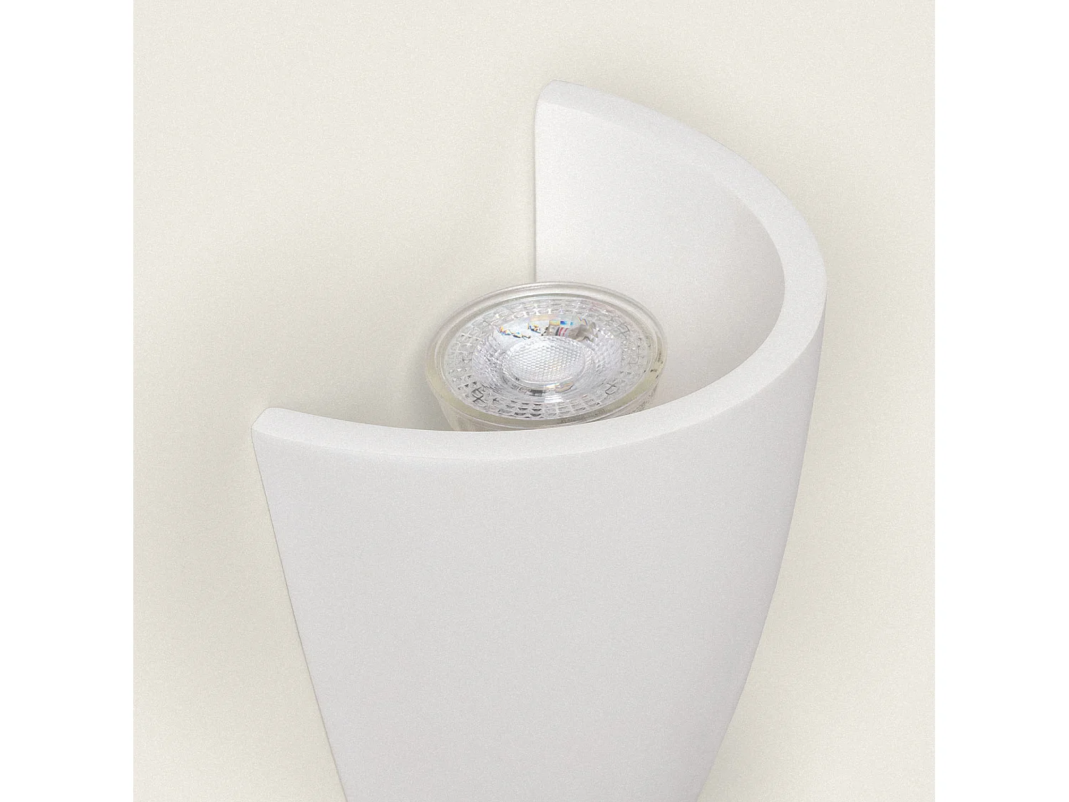 Applique Murale Plâtre Dupmy Torch Blanc