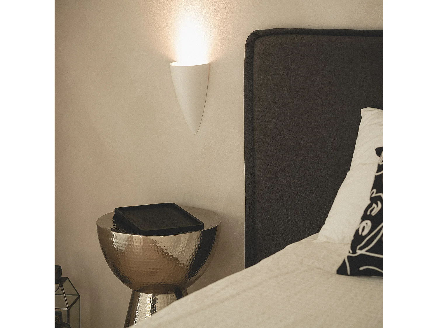 Applique Murale Plâtre Dupmy Torch Blanc