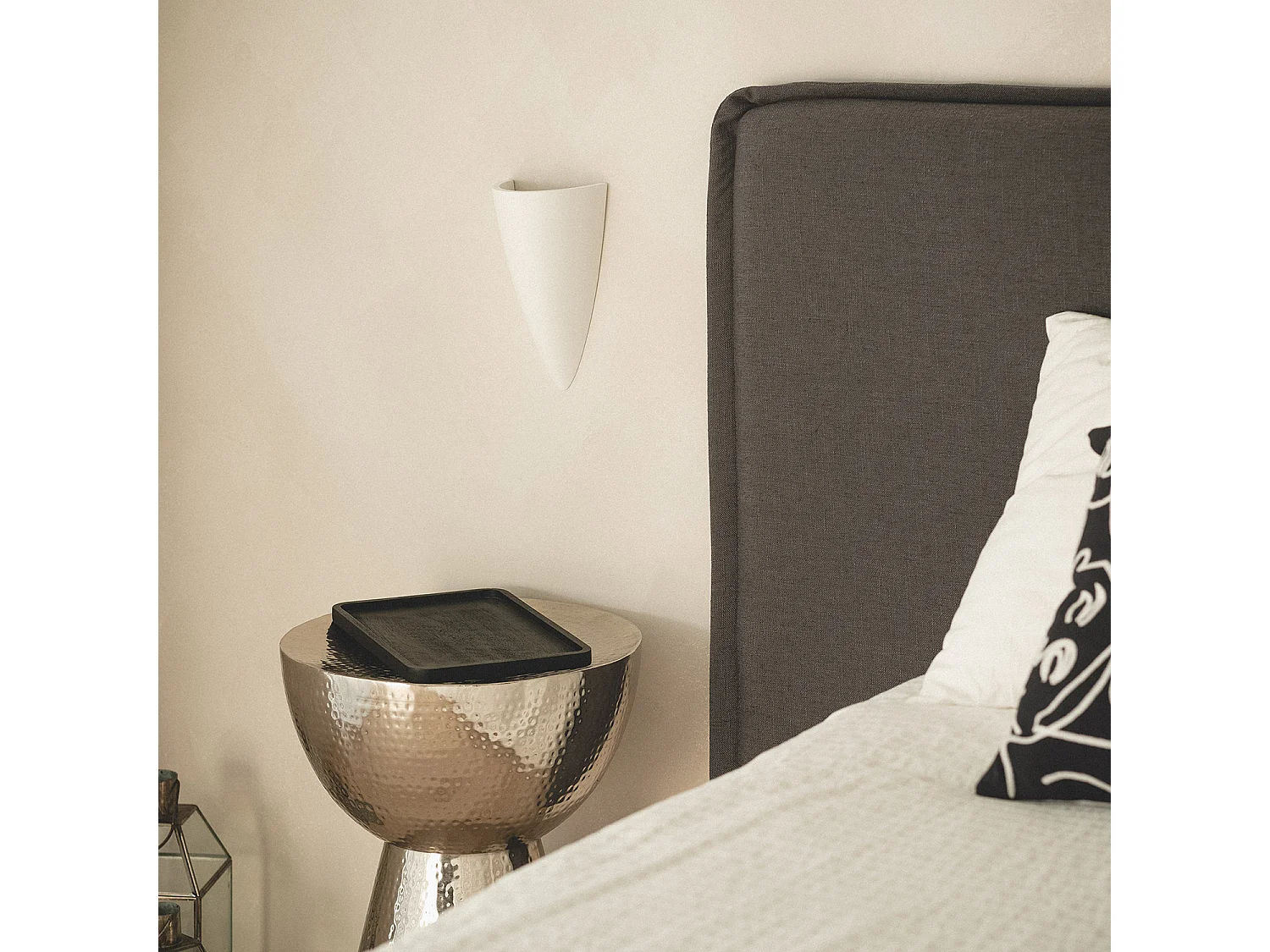 Applique Murale Plâtre Dupmy Torch Blanc