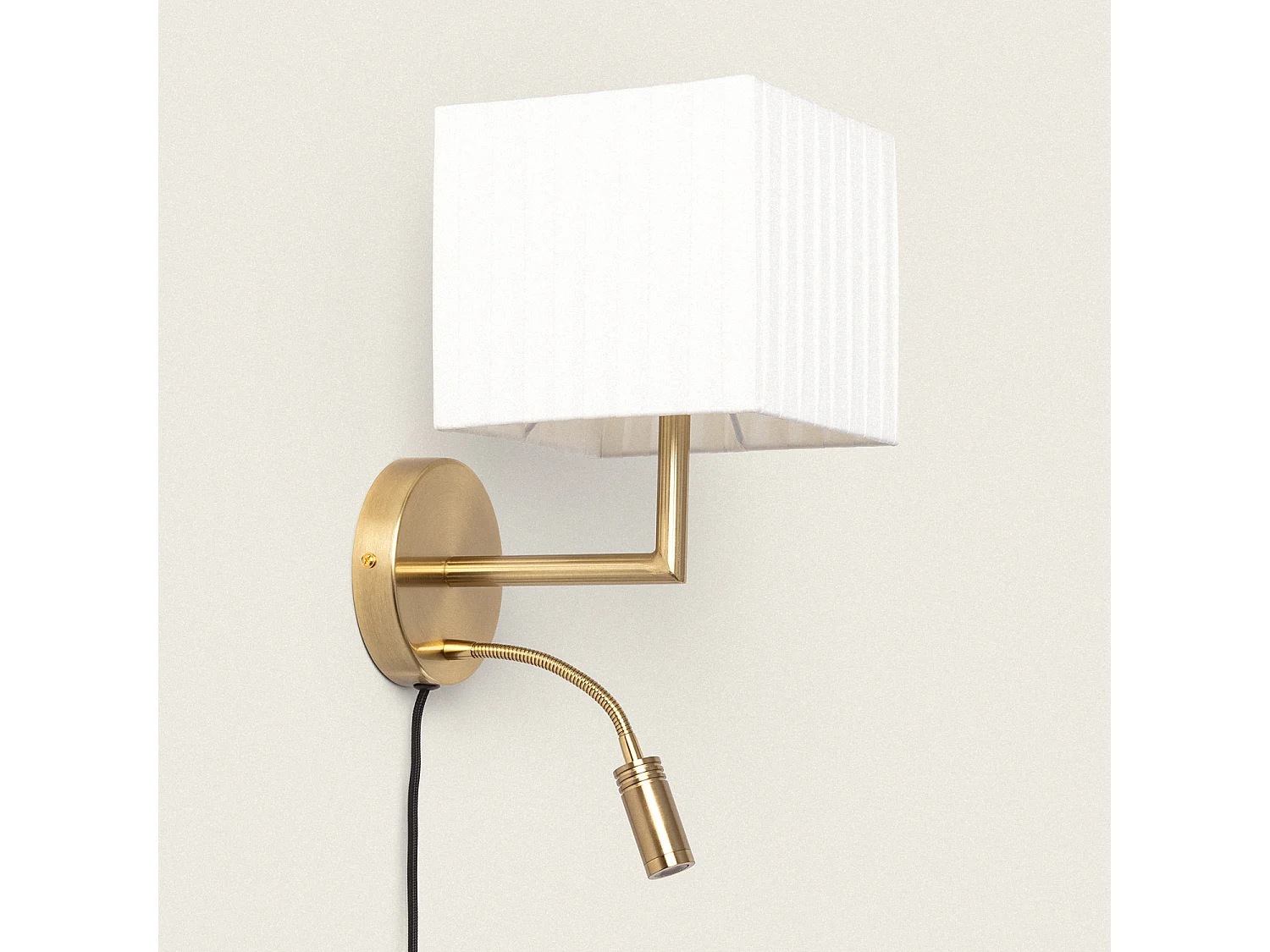 Lampada da Parete con Luce da Lettura 2.5W Metallo Circolare Linna Bianco