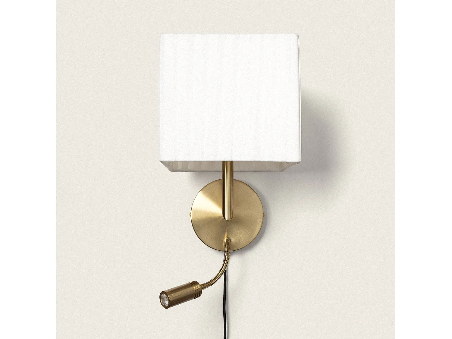 Lampada da Parete con Luce da Lettura 2.5W Metallo Circolare Linna Bianco