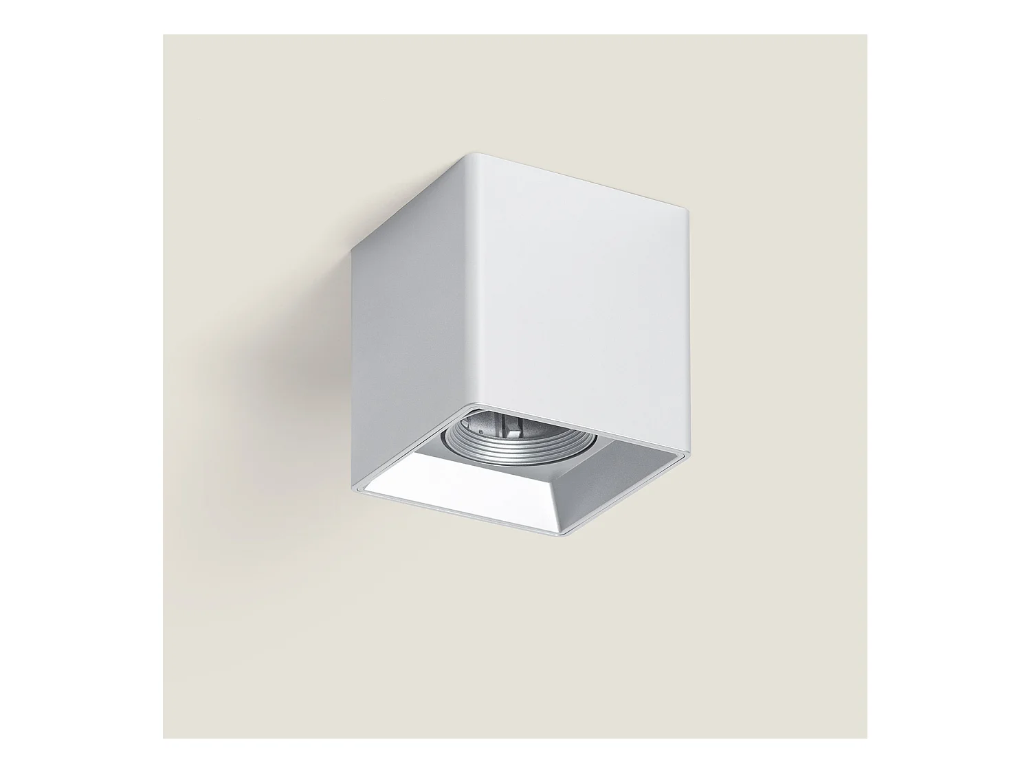 Applique da Soffitto Quadrato Space Argento