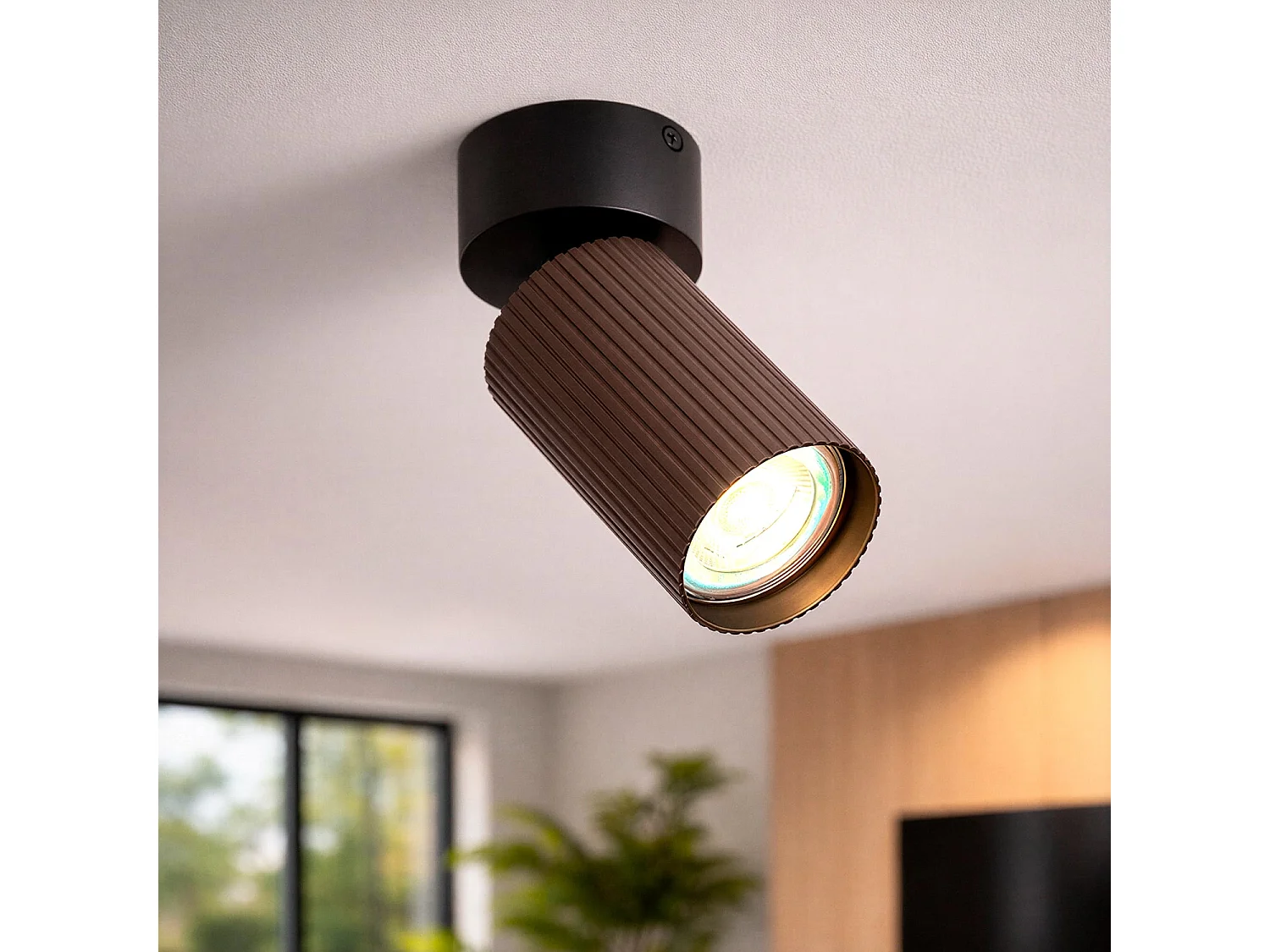 Plafonnier Aluminium Aritz 1 Spot Bronze