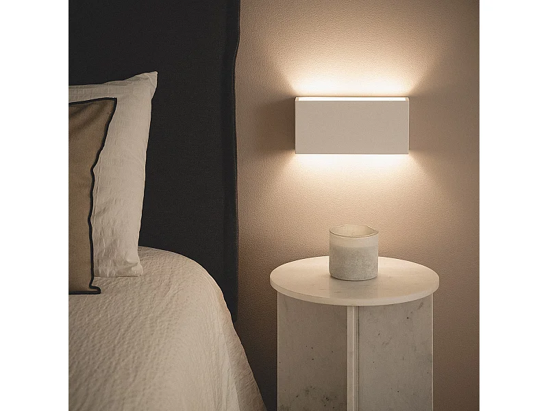 Applique da Parete Gesso Ebin Square Bianco