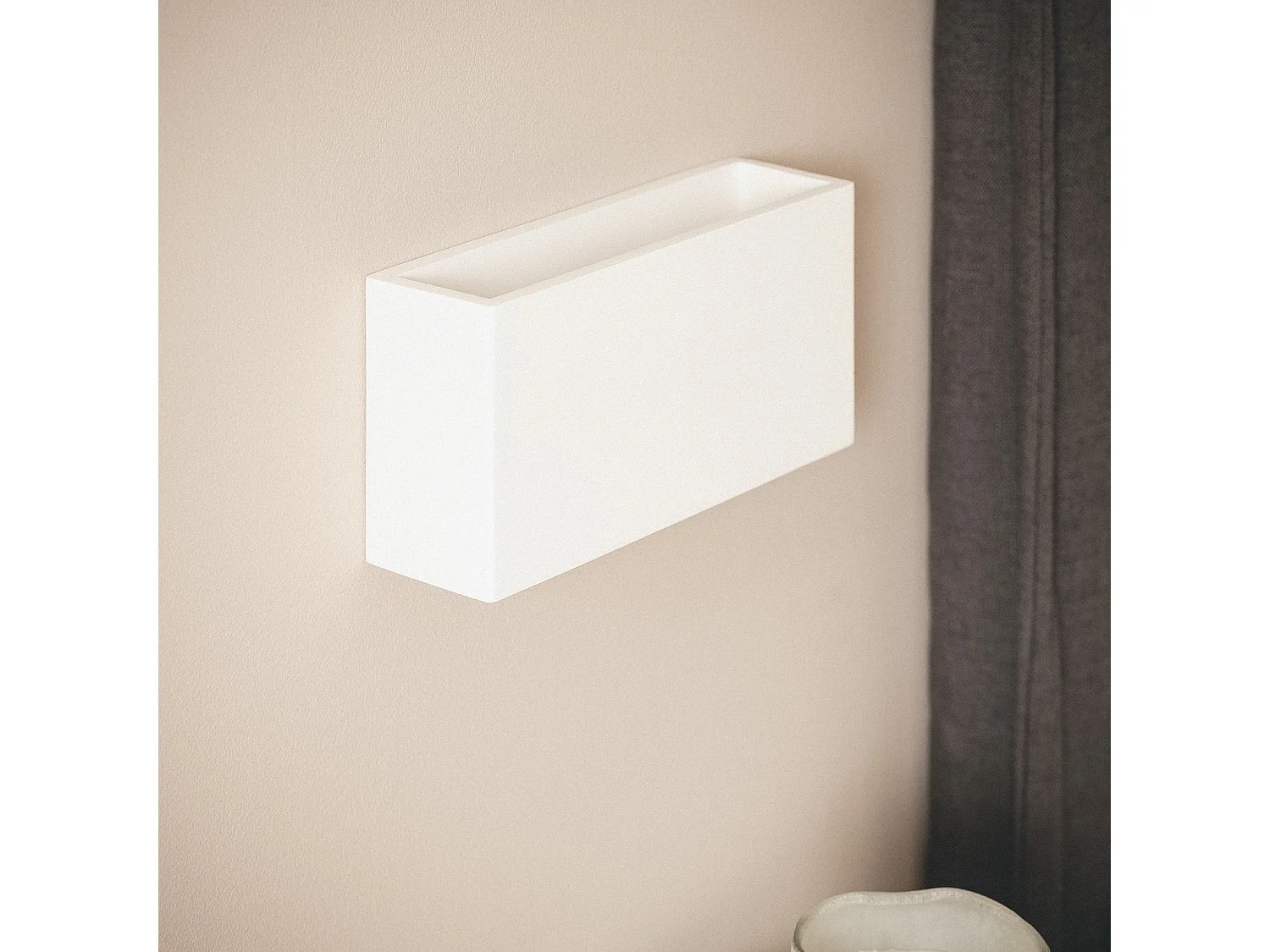 Aplique de Pared Yeso Ebin Square Blanco