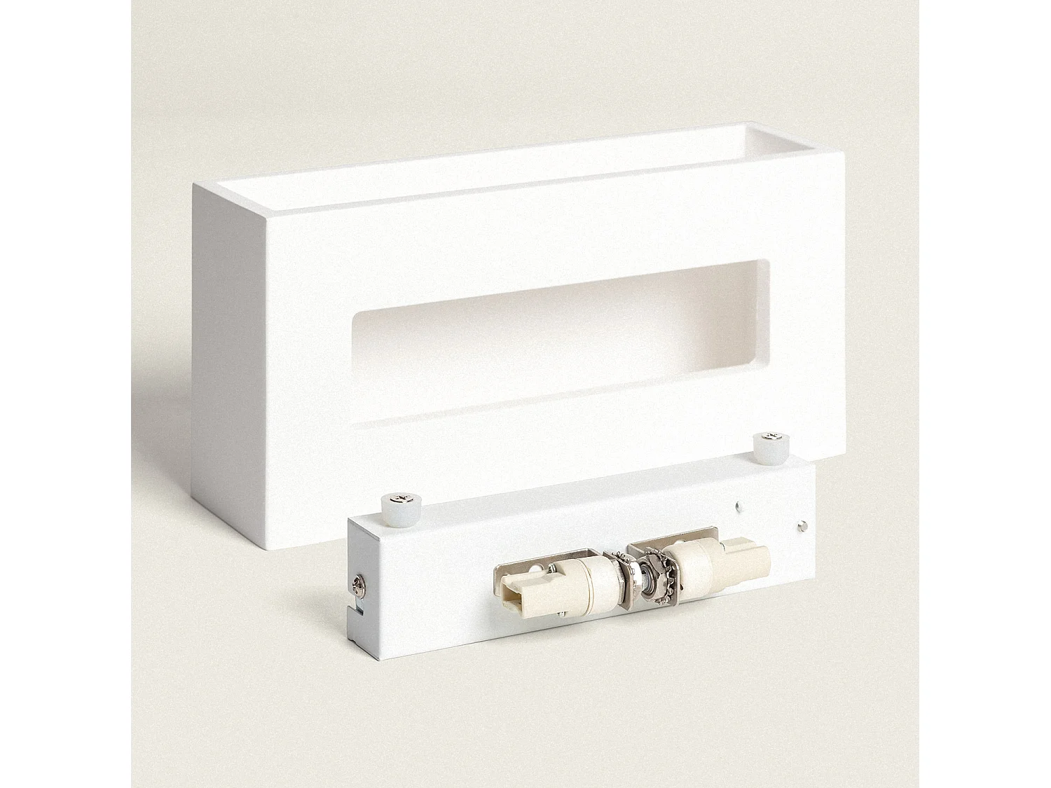 Aplique de Pared Yeso Ebin Square Blanco