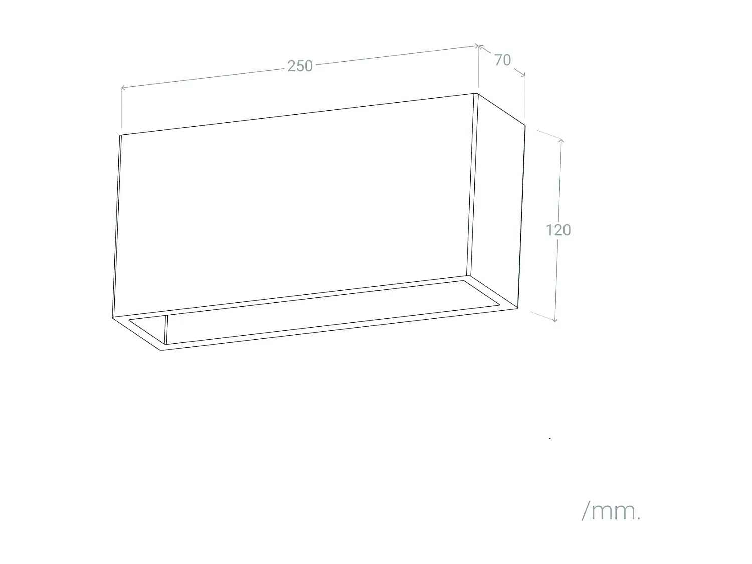 Aplique de Pared Yeso Ebin Square Blanco