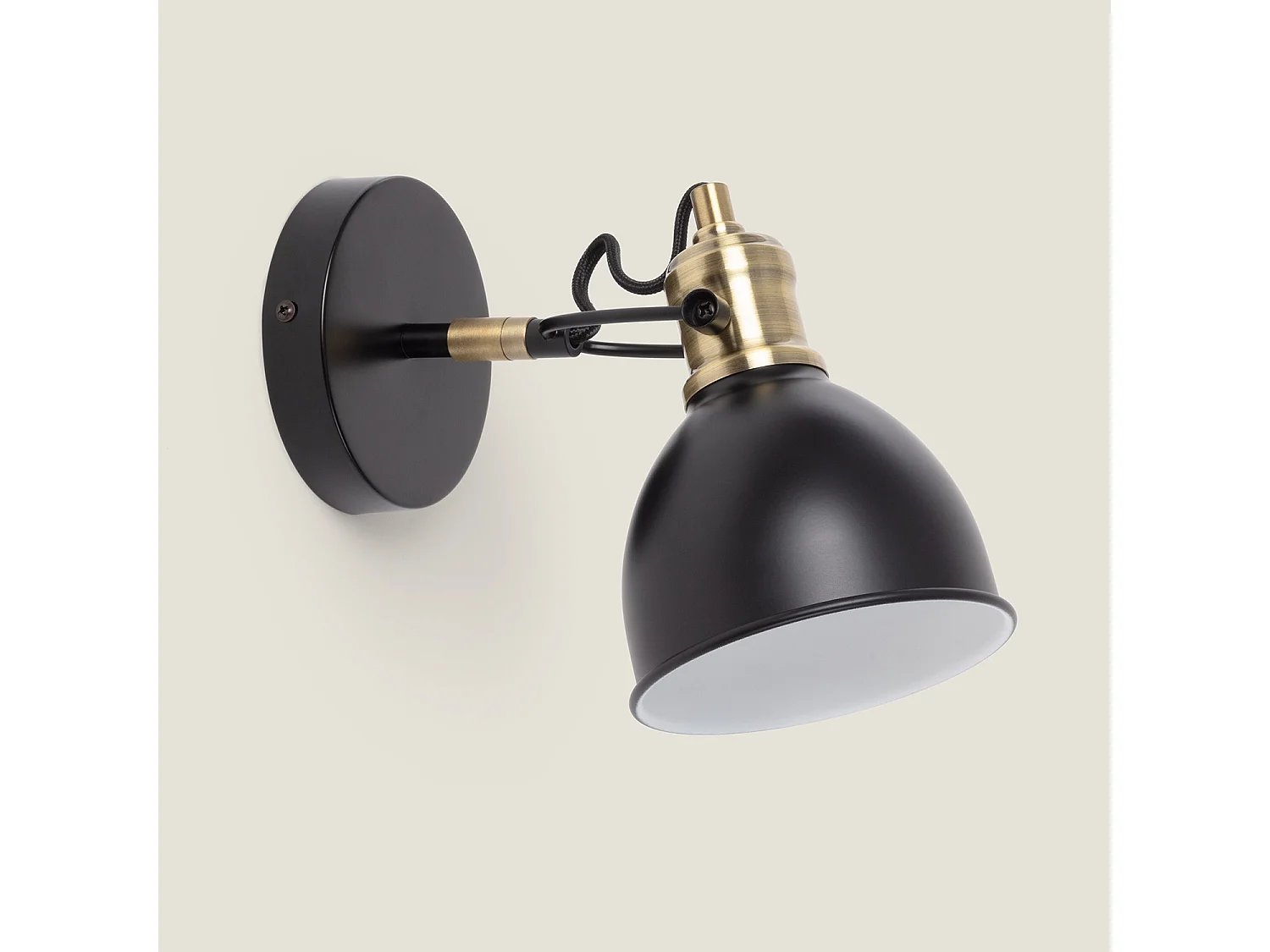 Lampe murale Métal Louise Noir