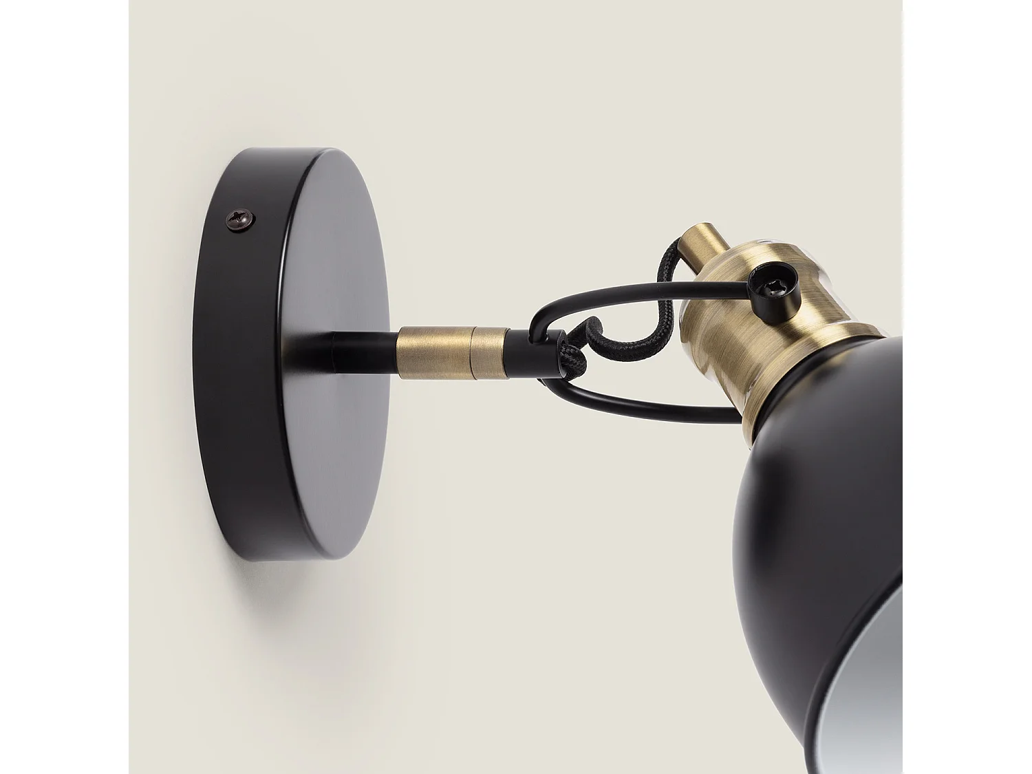 Lampe murale Métal Louise Noir