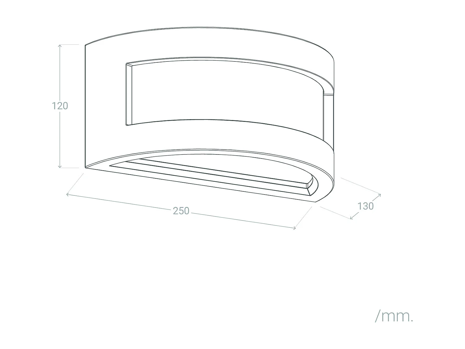 Applique da Parete Gesso Ouriel Bianco