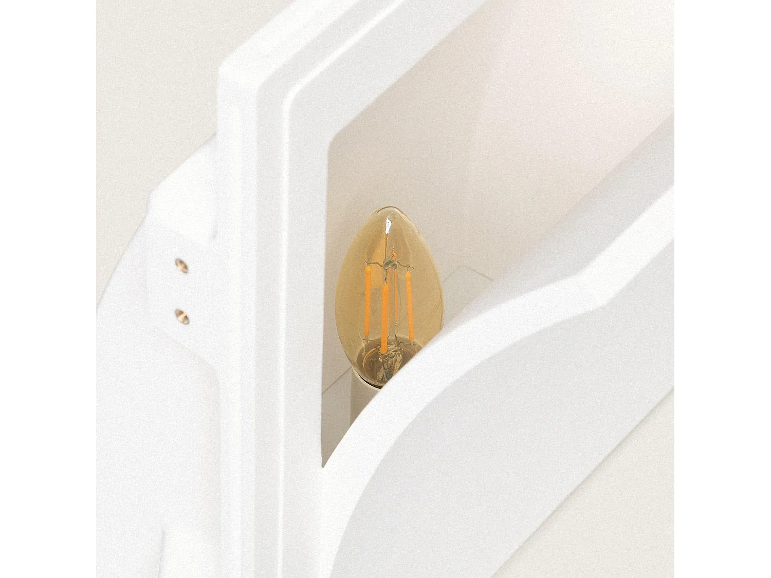 Applique Murale Intégration Plâtre/Placo pour Ampoule LED E14 Découpe 313x253 mm Blanc