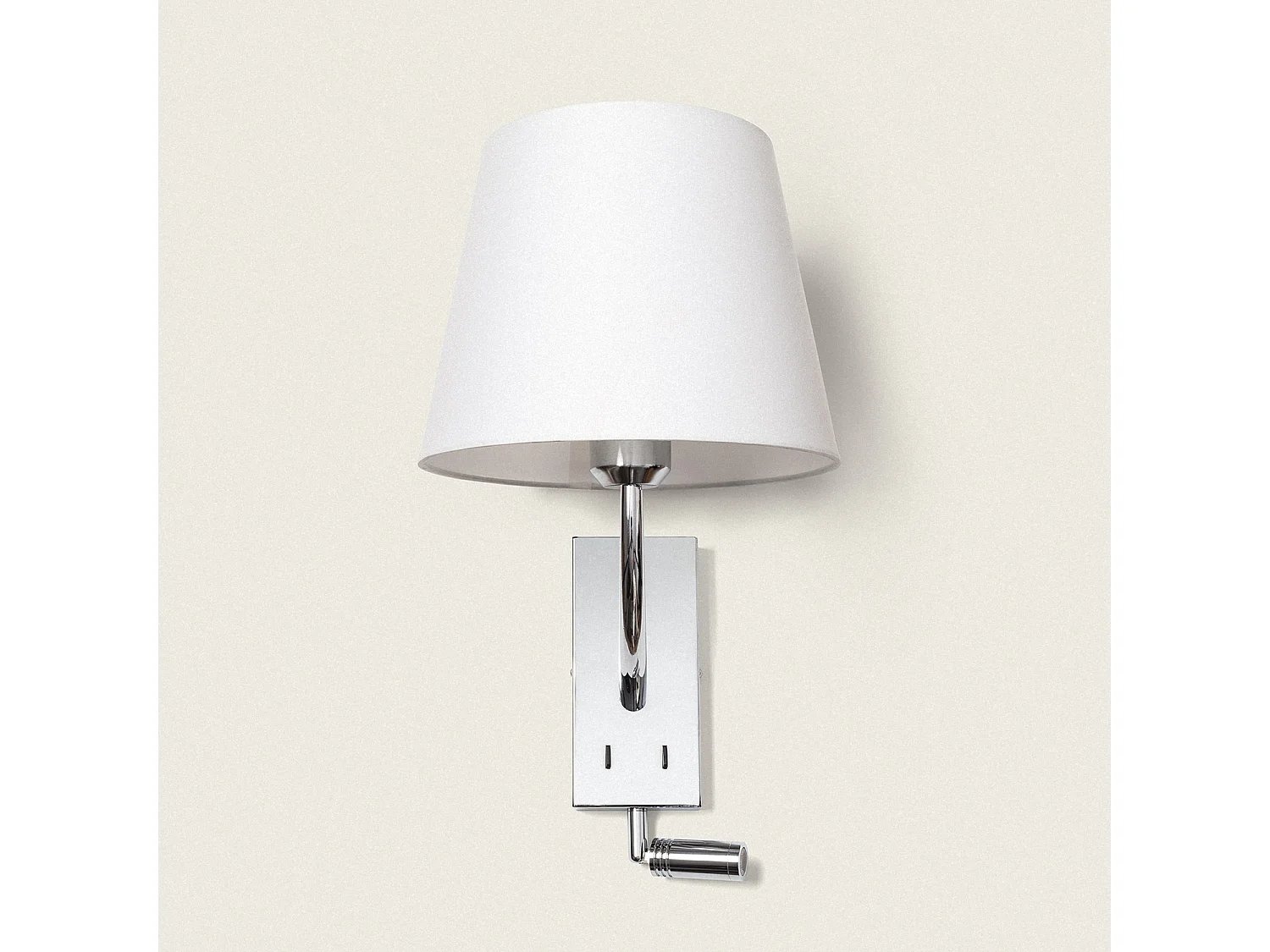 Lampada da Parete con Luce da Lettura 2.5W Metal Silver-Teylo Conne M Bianco