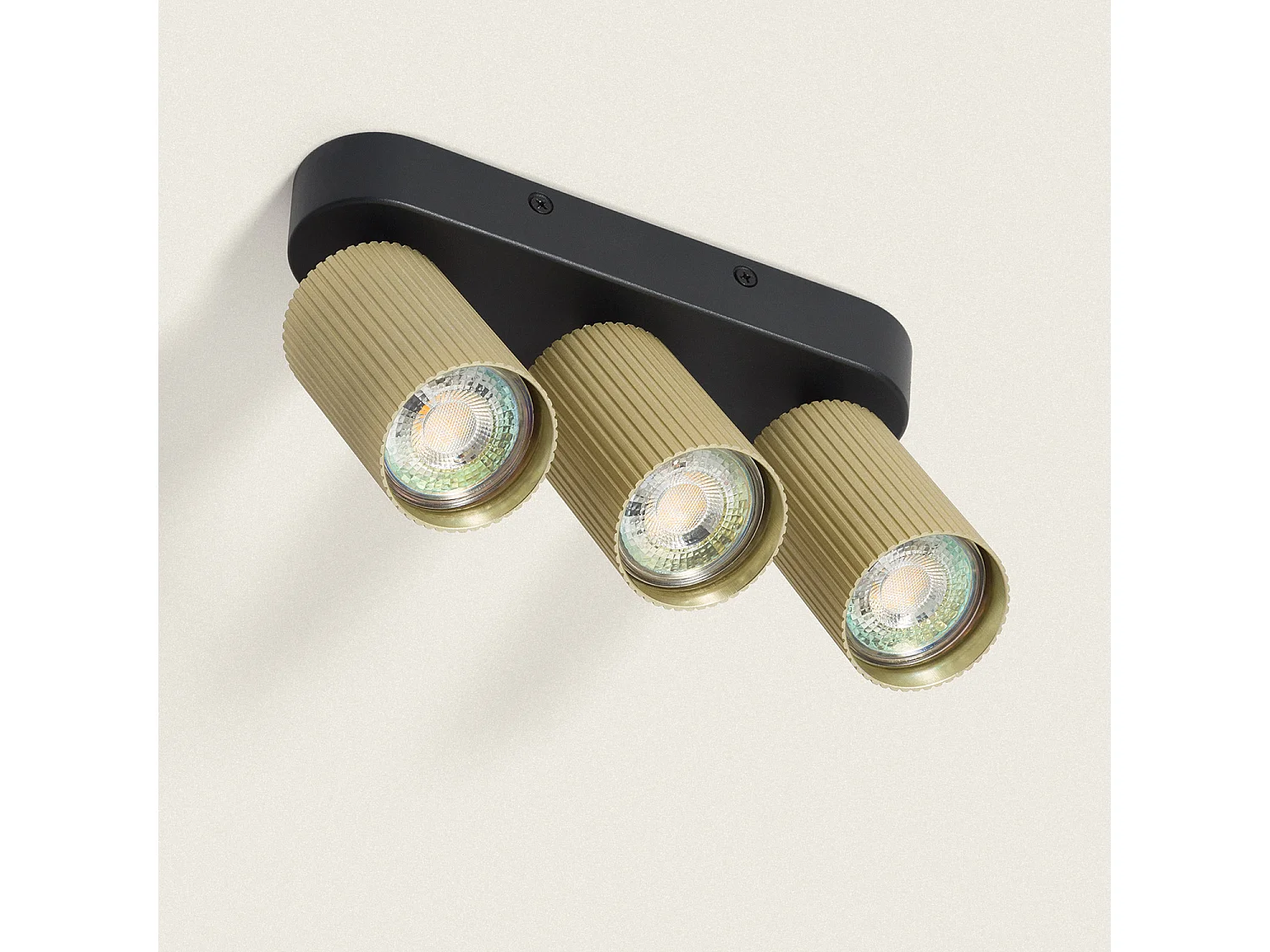 Aplique de Techo Aluminio Aritz 3 Foco Dorado