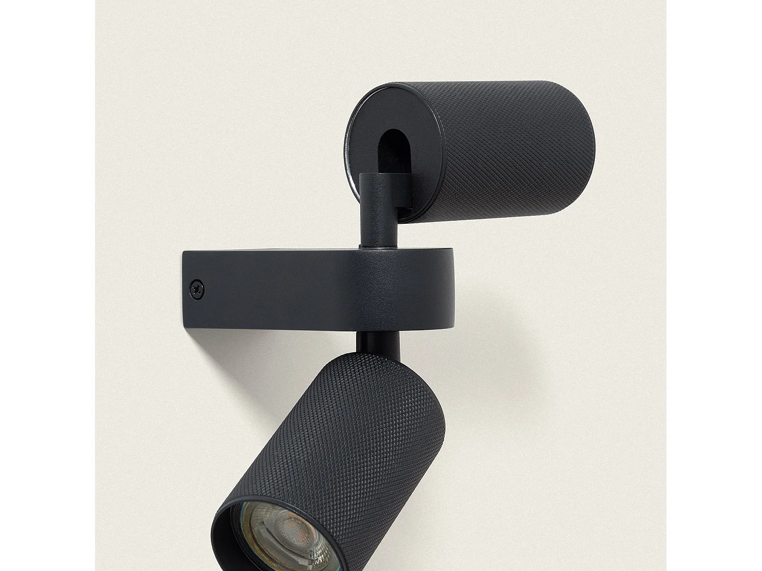 Plafonnier Aluminium Aritz 2 Spots Noir