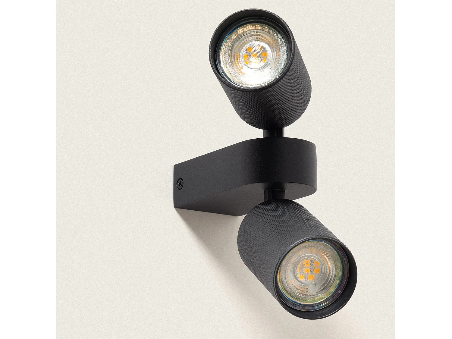 Plafonnier Aluminium Aritz 2 Spots Noir