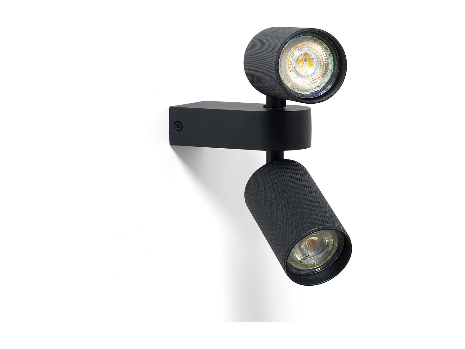 Plafonnier Aluminium Aritz 2 Spots Noir