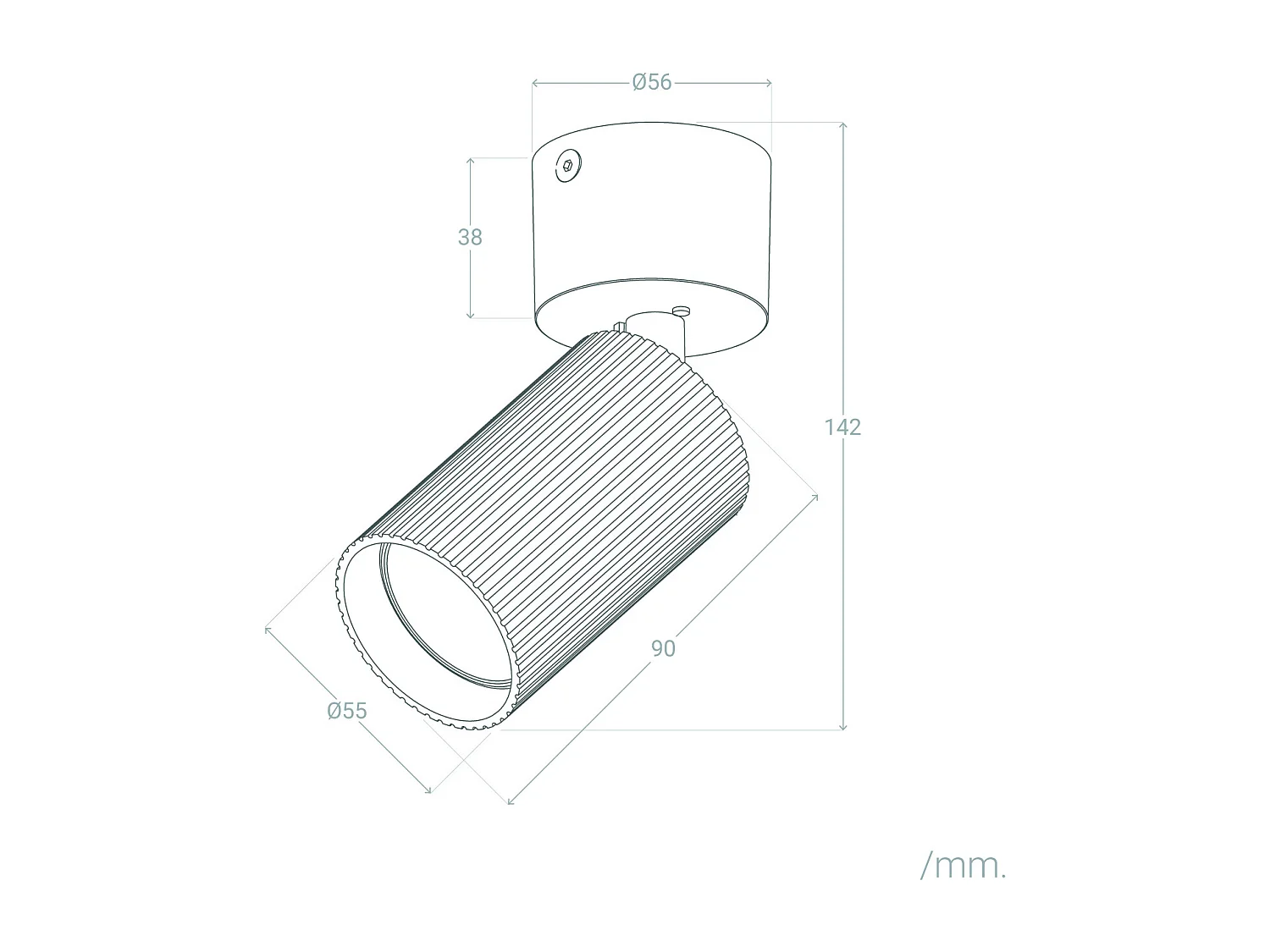 Aplique de Techo Aluminio Aritz 1 Foco Blanco