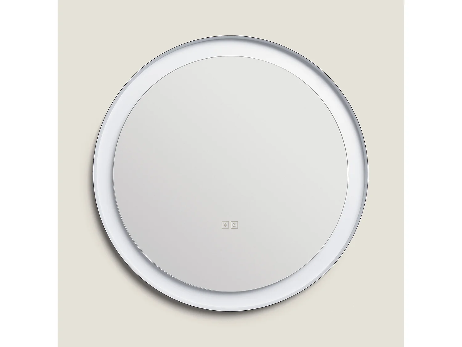 Miroir Salle de Bain avec Éclairage LED Anti-buée Ø60 cm Nahia Sélectionnable (chaud-neutre-froid)