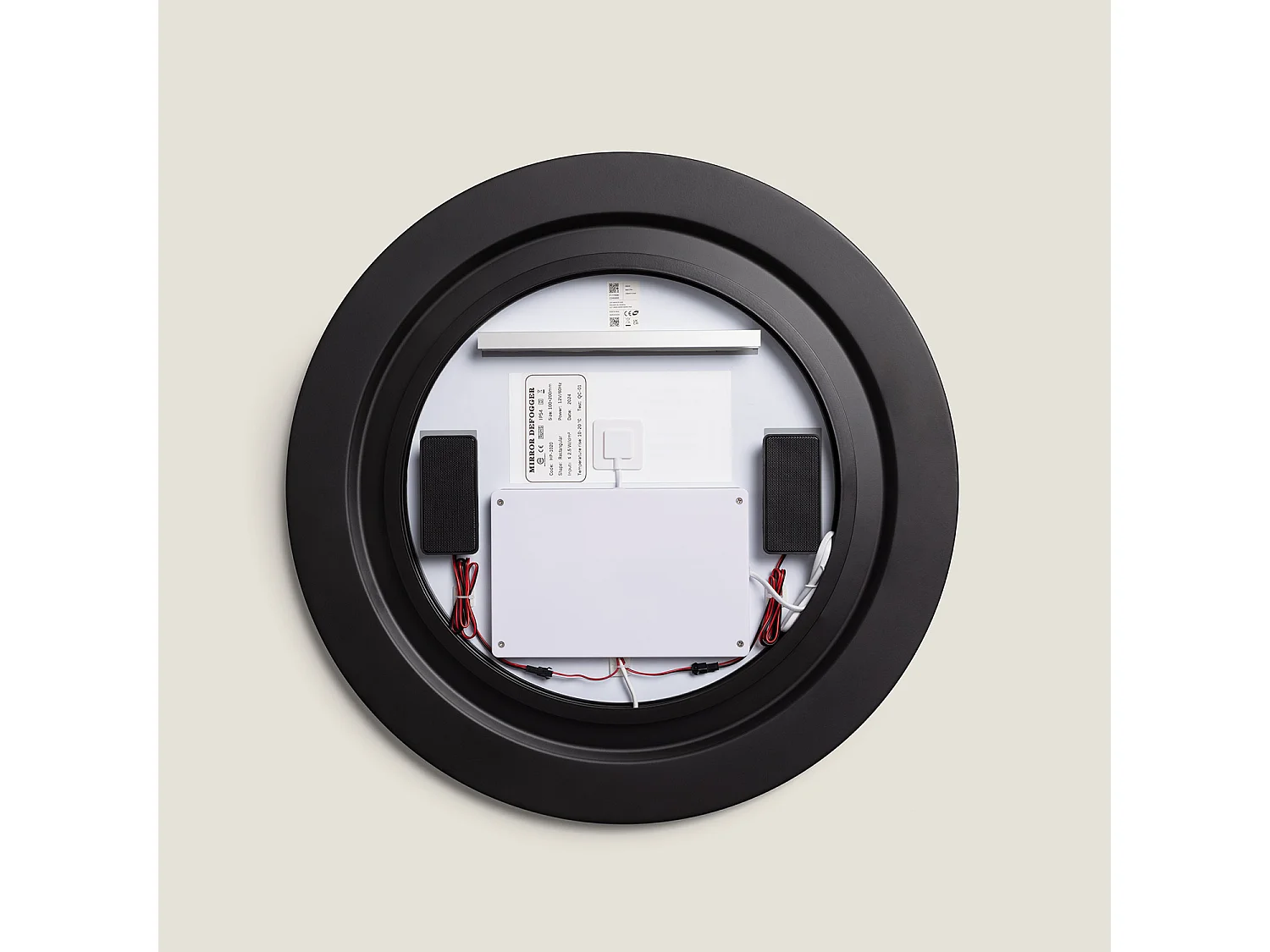 Miroir Salle de Bain avec Éclairage LED Anti-buée Ø60 cm Nahia Sélectionnable (chaud-neutre-froid)