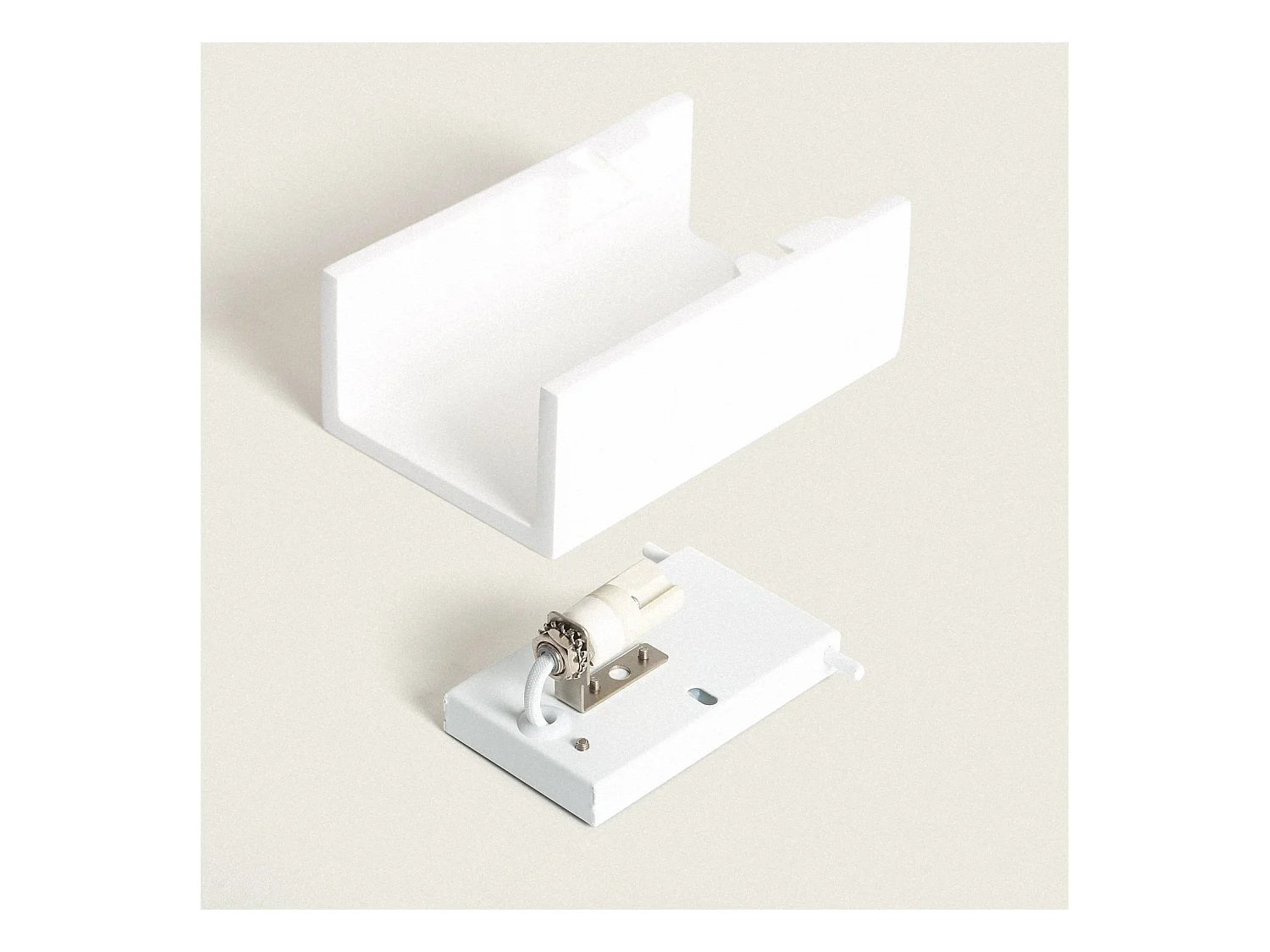 Applique Murale Plâtre Dupmy Square Blanc