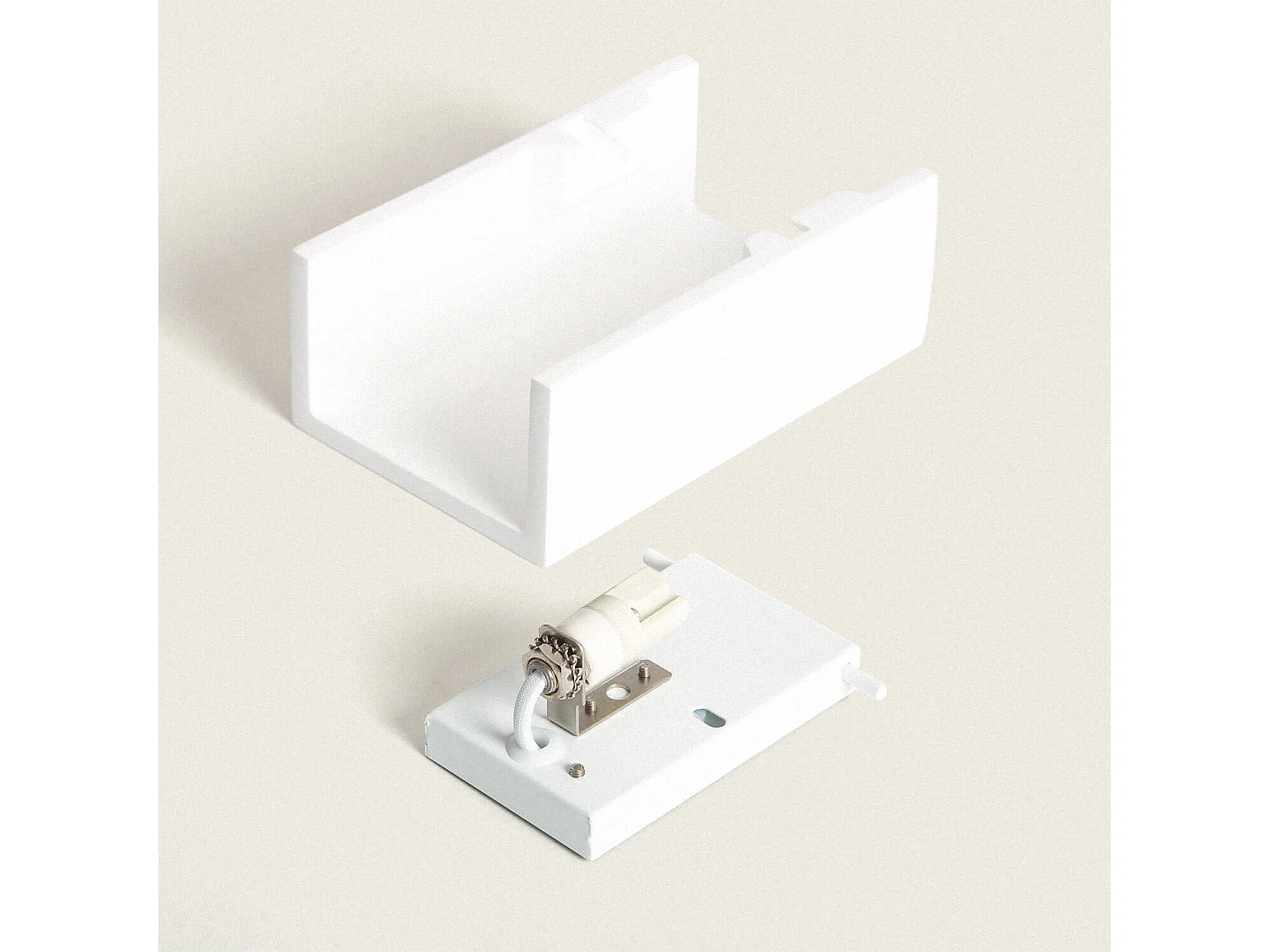 Applique Murale Plâtre Dupmy Square Blanc