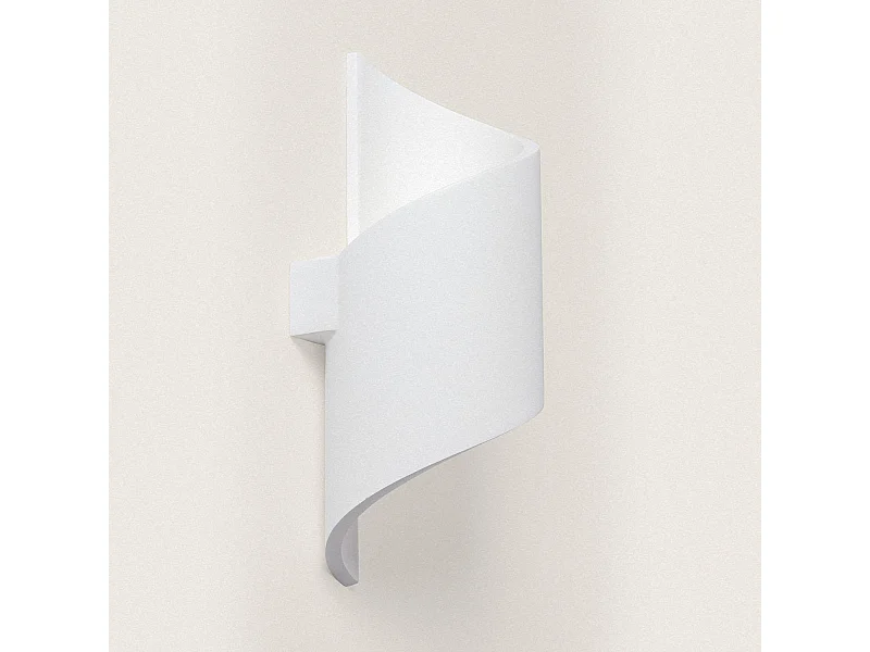 Aplique de Pared Yeso Spiral Blanco