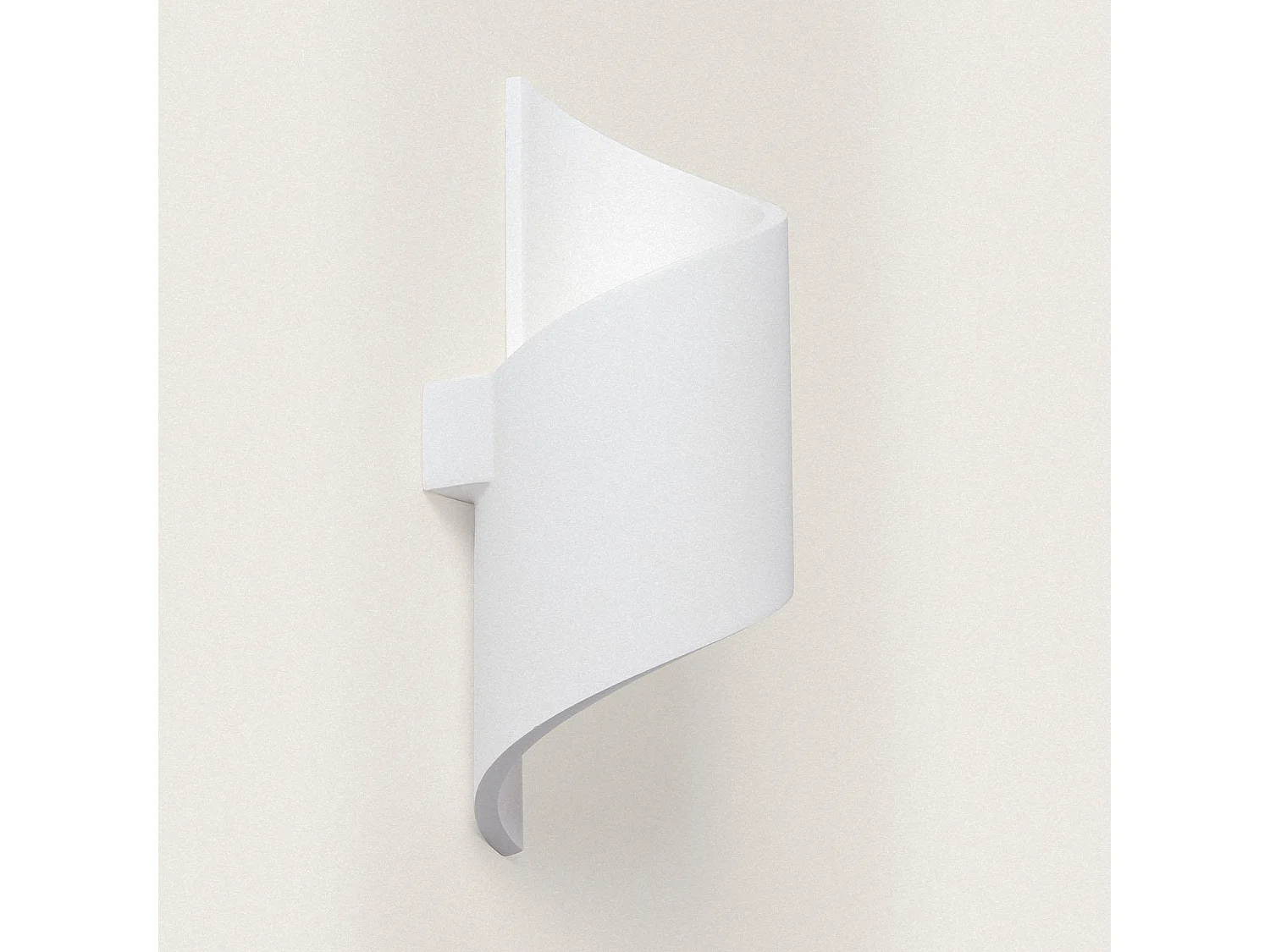 Applique Murale Plâtre Spiral Blanc