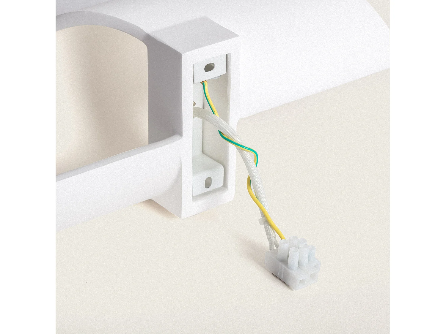 Applique Murale Plâtre Spiral Blanc