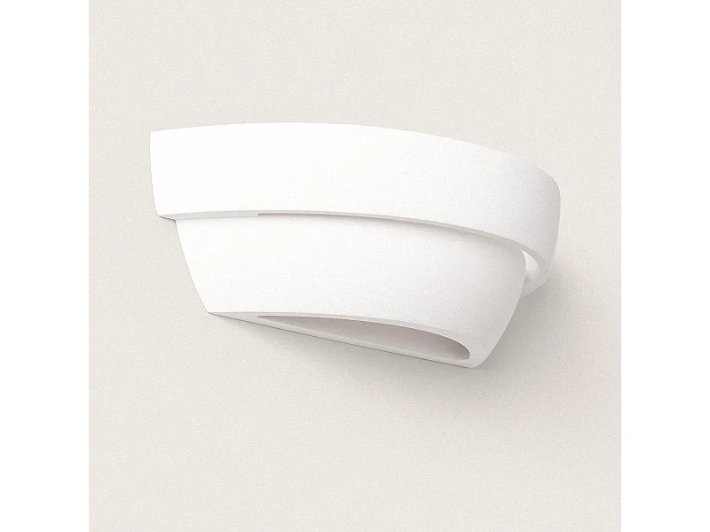 Aplique de Pared Yeso Riben Blanco