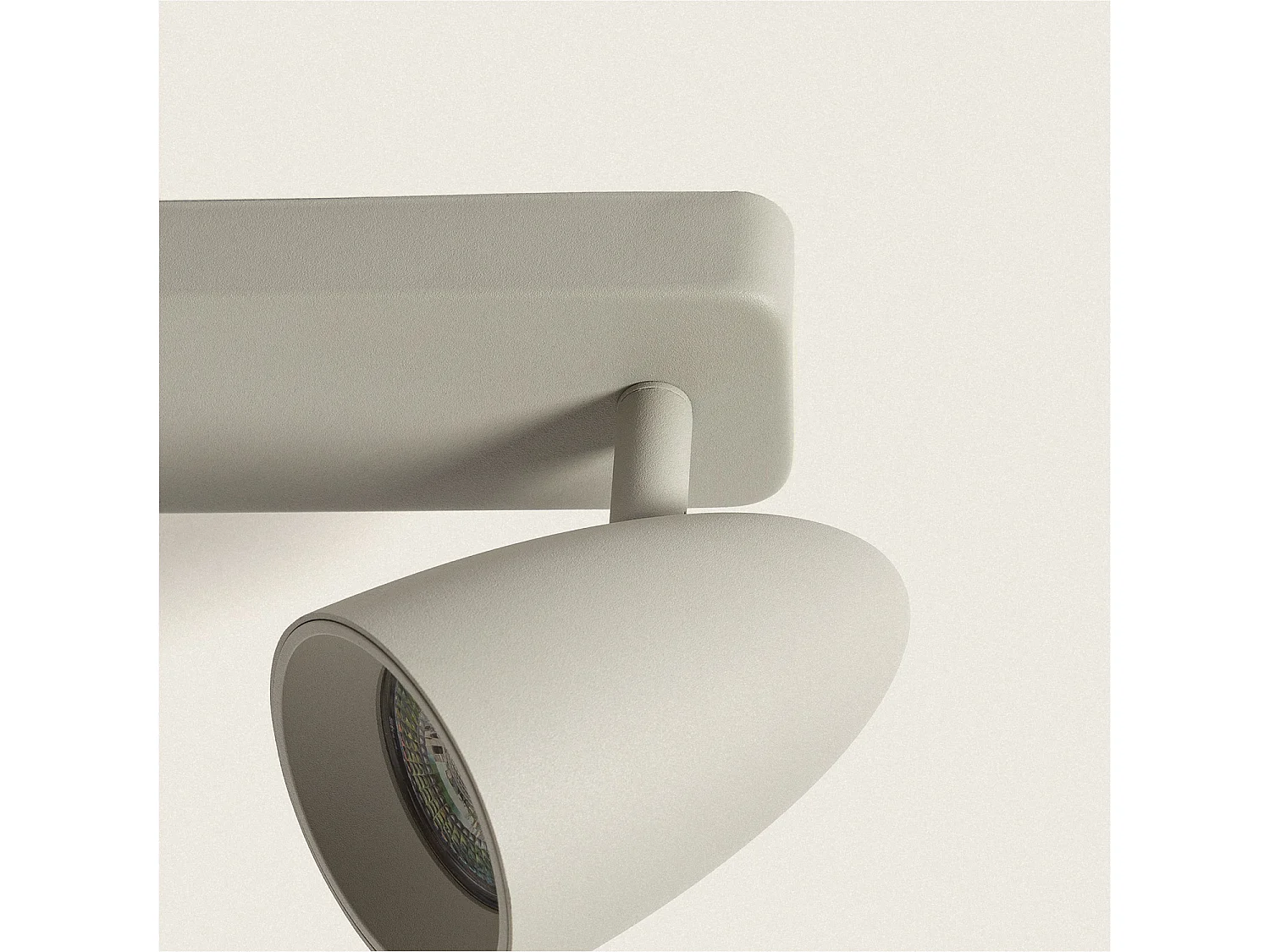 Applique Aluminium Rectangulaire Adrien 3 Spots Gris Pierre