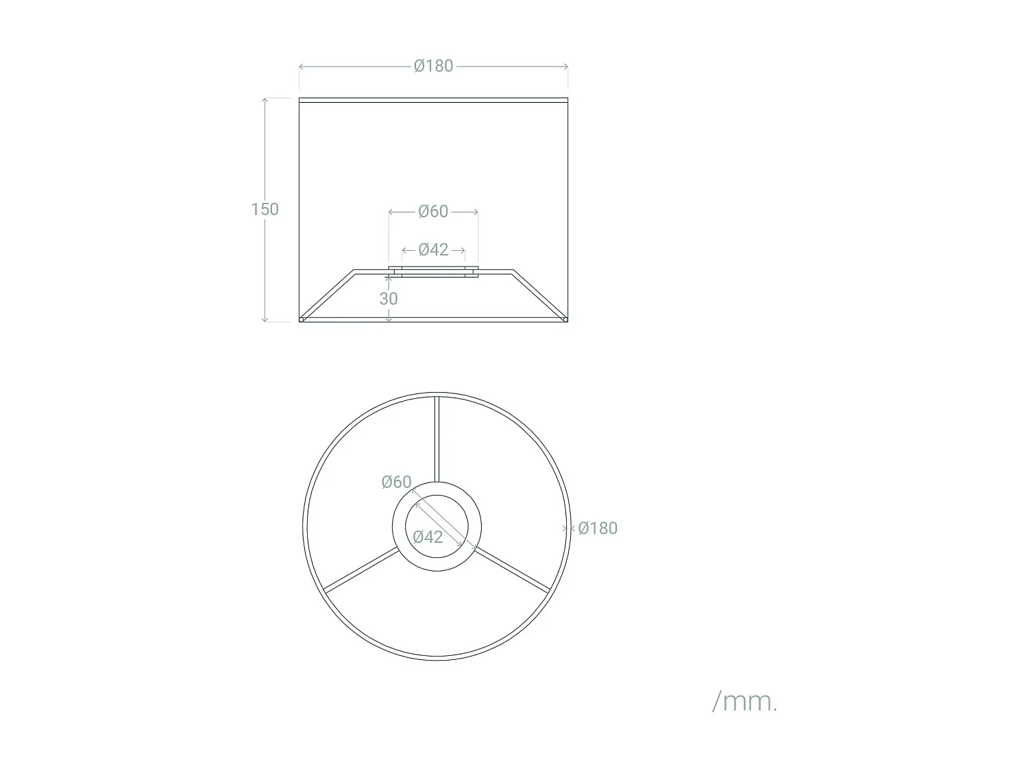 TechBrey Pantalla Lámpara Tela Kleyba