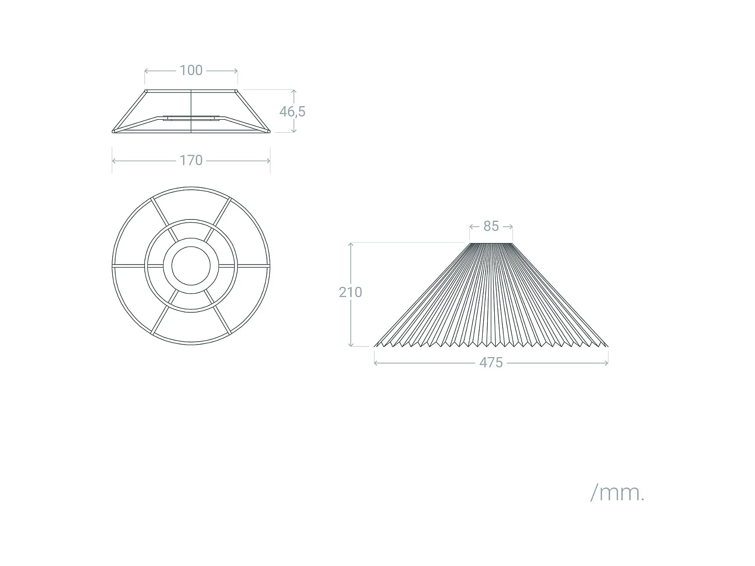 Abat-jour en tissu Luanda Bleu foncé