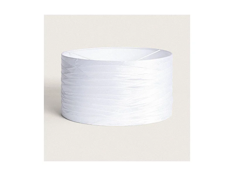 Paralume Lampada Tessuto Marissa Bianco