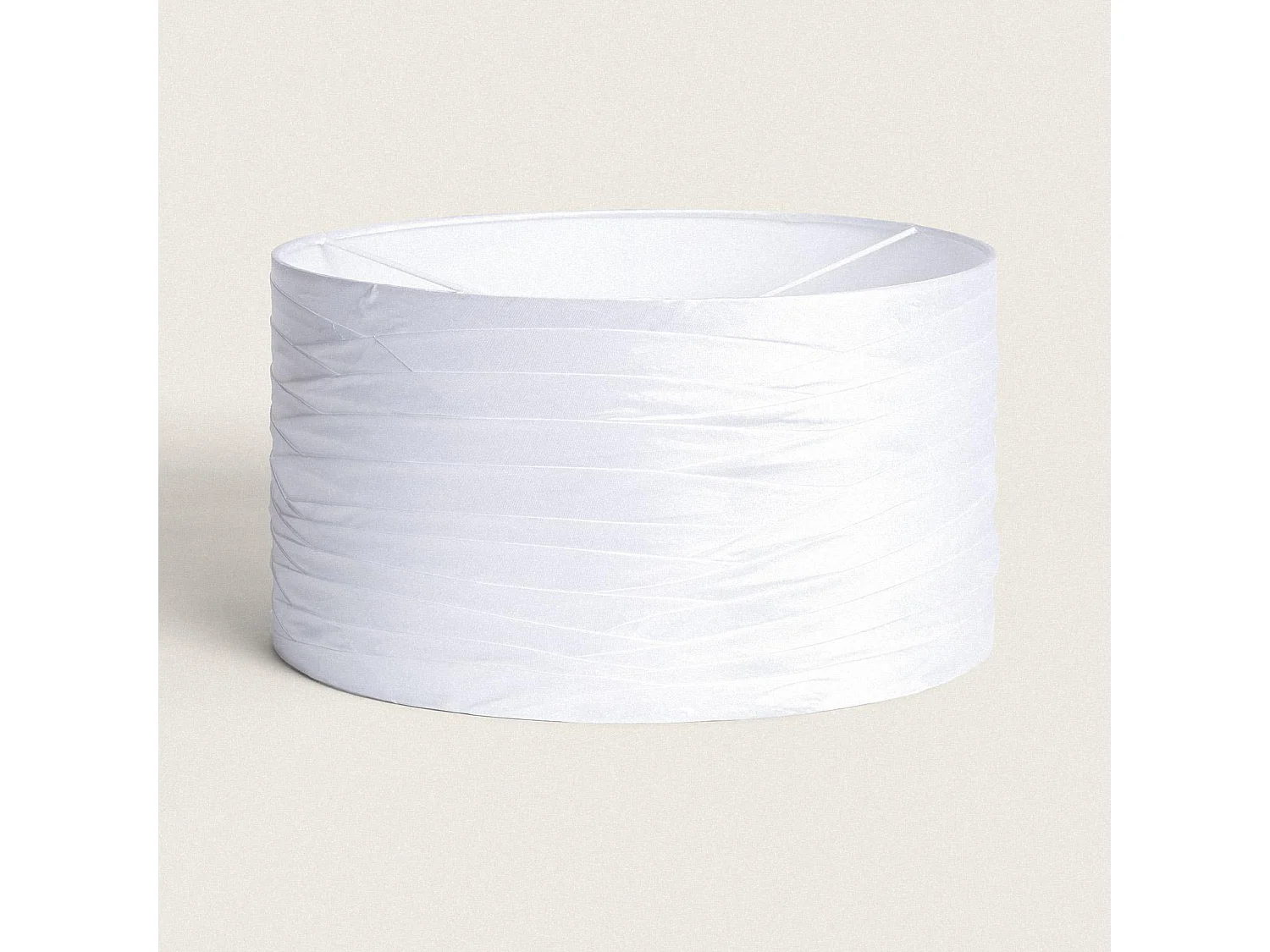 Abat-jour Lampe Toile Marissa Blanc