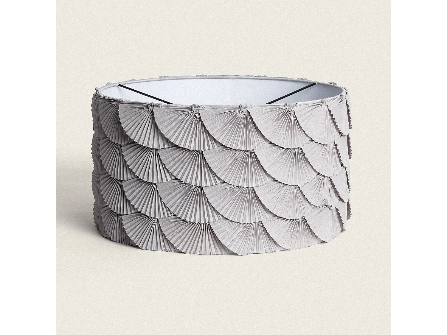 Paralume Lampada Tessuto Anabela Grigio