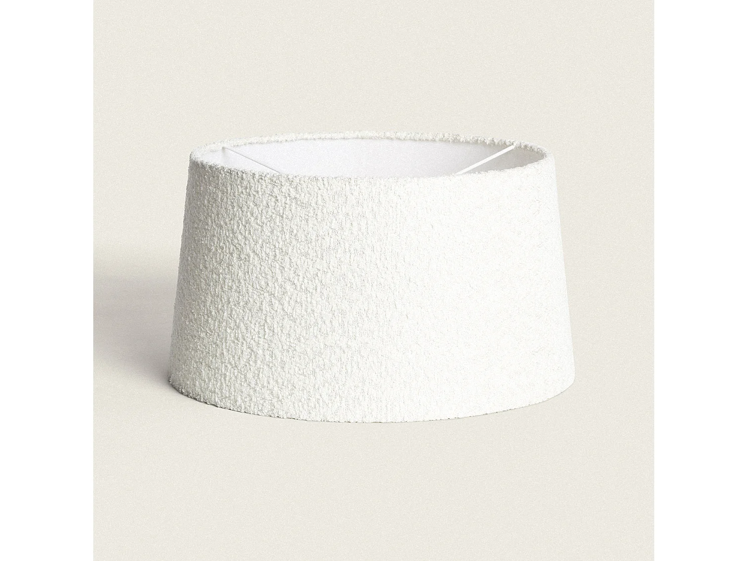 Abat-jour Lampe Toile Micaela Blanc