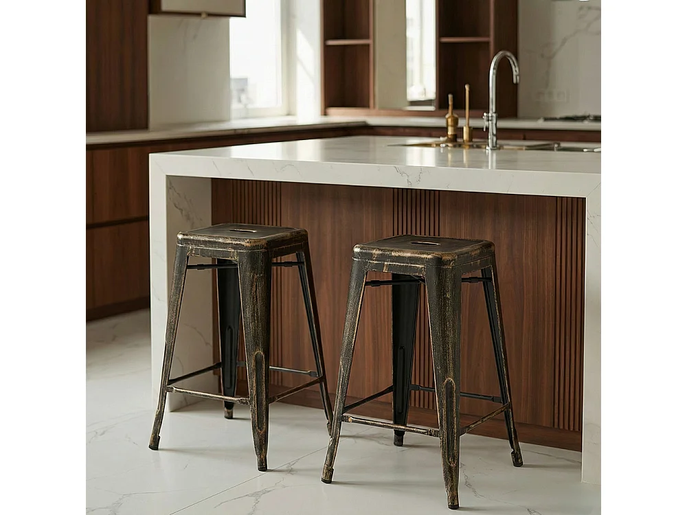 Taburete de Bar -  Diseño Industrial - 60cm - New Edition - Stylix